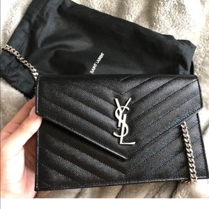 Ysl monogram wallet chain